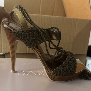 Bakers Olive Braided Heels